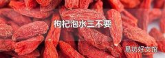 枸杞泡水三不要