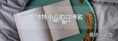 独特小众的微博名
