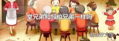 堂兄弟和叔伯兄弟一样吗