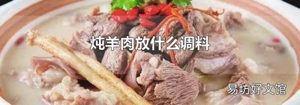 炖羊肉放什么调料