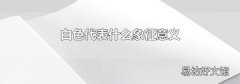 白色代表什么象征意义