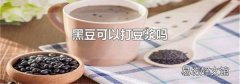黑豆可以打豆?jié){嗎