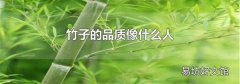 竹子的品质像什么人