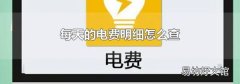 每天的電費明細怎么查