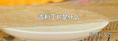 吉利丁片是什么
