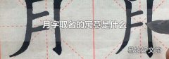 月字取名的寓意是什么