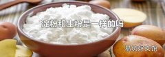 淀粉和生粉是一樣的嗎