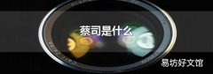 蔡司是什么