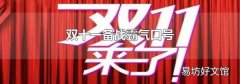 双十一备战霸气口号