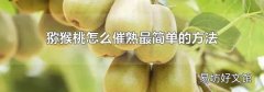 獼猴桃怎么催熟最簡(jiǎn)單的方法