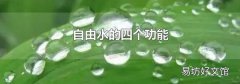 自由水的四个功能