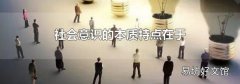 社会意识的本质特点在于