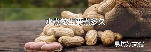 水煮花生要煮多久