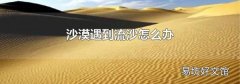 沙漠遇到流沙怎么办