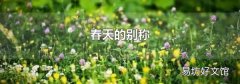 春天的别称