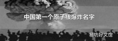 中国第一个原子核爆炸名字