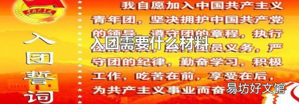 入团需要什么材料