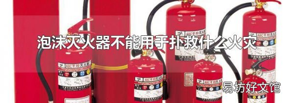 泡沫灭火器不能用于扑救什么火灾