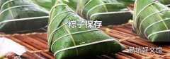 粽子保存