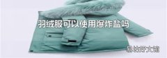 羽绒服可以使用爆炸盐吗