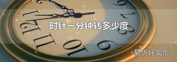 时针一分钟转多少度