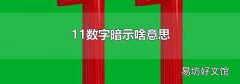 11数字暗示啥意思