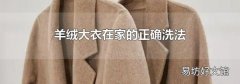 羊絨大衣在家的正確洗法