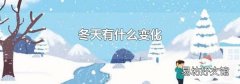 冬天有什么变化
