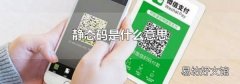 静态码是什么意思
