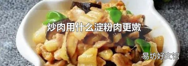 炒肉用什么淀粉肉更嫩
