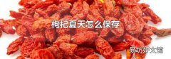 枸杞夏天怎么保存