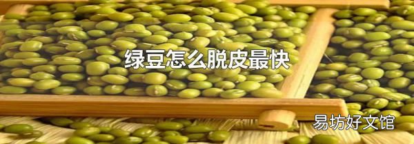 绿豆怎么脱皮最快