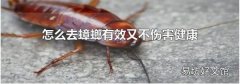 怎么去蟑螂有效又不伤害健康