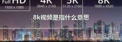 8k视频是指什么意思