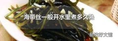 海帶絲一般開水里煮多久熟