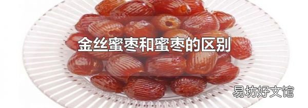 金丝蜜枣和蜜枣的区别