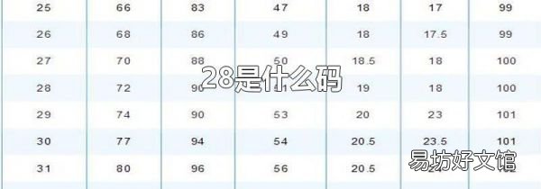 28是什么码