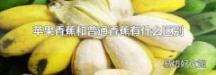 苹果香蕉和普通香蕉有什么区别
