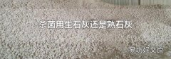 殺菌用生石灰還是熟石灰