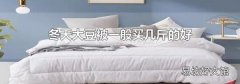 冬天大豆被一般買幾斤的好