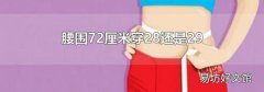 腰围72厘米穿28还是29