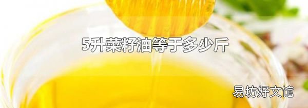 5升菜籽油等于多少斤