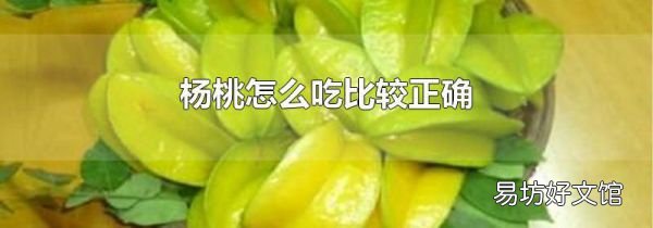 杨桃怎么吃比较正确