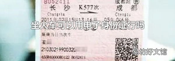 坐火车可以用电子身份证行吗