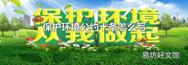 保护环境公约十条怎么写