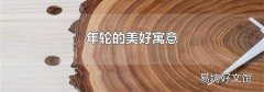年轮的美好寓意