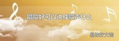唱歌好可以说成歌声什么