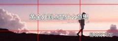 黄金分割点是什么意思