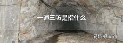 一通三防是指什么