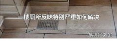 一楼厕所反味特别严重如何解决